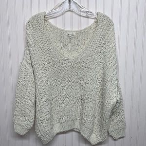 Cream chunky knit sweater